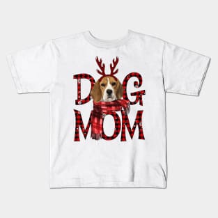 Beagle Mom Christmas Dog Mom Dog Lovers Kids T-Shirt